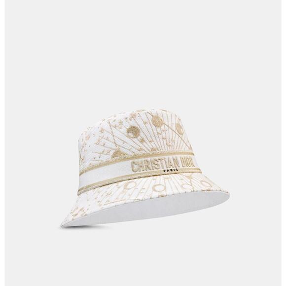 Dior D-Bobby Millefiori Small-Brim Hat(PLEASE REQUEST YOUR SIZE FOR PURCHASING)